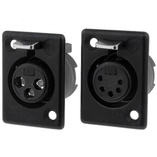 710-0500; Socket; XLR; female; PIN: 5; straight; soldering; silver plated; 50V; DELTRON