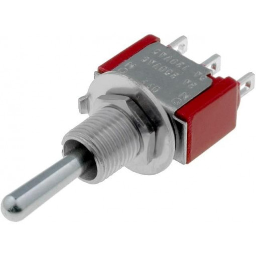 7105SYZQE; Switch: toggle; Pos: 3; SP3T; (ON)-OFF-(ON); 2A/250VAC; 5A/28VDC; C&K