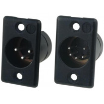 711-0300; Socket; XLR; male; PIN: 3; straight; soldering; Contacts: brass; 50V; DELTRON