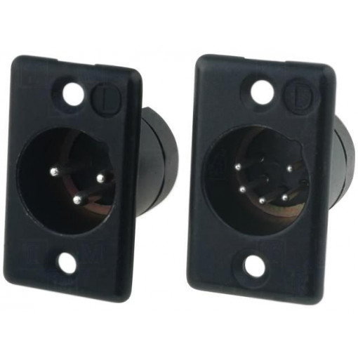 711-0300; Socket; XLR; male; PIN: 3; straight; soldering; Contacts: brass; 50V; DELTRON