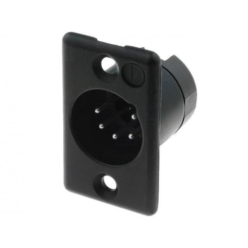 711-0500; Socket; XLR; male; PIN: 5; straight; soldering; Contacts: brass; 50V; DELTRON