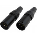 713-0300; Plug; XLR; male; PIN: 3; straight; for cable; soldering; gold-plated; DELTRON 713-0300; Plug; XLR; male; PIN: 3; straight; for cable; soldering; gold-plated; DELTRON