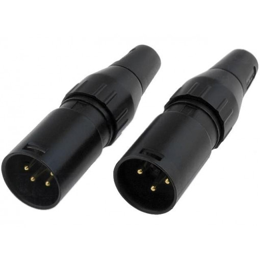 713-0300; Plug; XLR; male; PIN: 3; straight; for cable; soldering; gold-plated; DELTRON