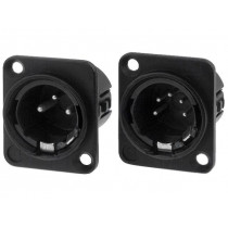 719-0300; Socket; XLR; male; PIN: 3; straight; soldering; silver plated; 50V; DELTRON