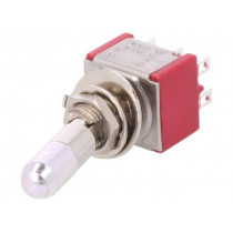 7201K2ZQE; Switch: toggle; Pos: 2; DPDT; ON-ON; 2A/250VAC; 5A/28VDC; -30÷85°C; C&K