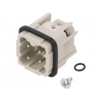 73.310.0353.0; Connector: HDC; male; PIN: 4; size 3; Pitch: 1x screw (21x21mm); WIELAND