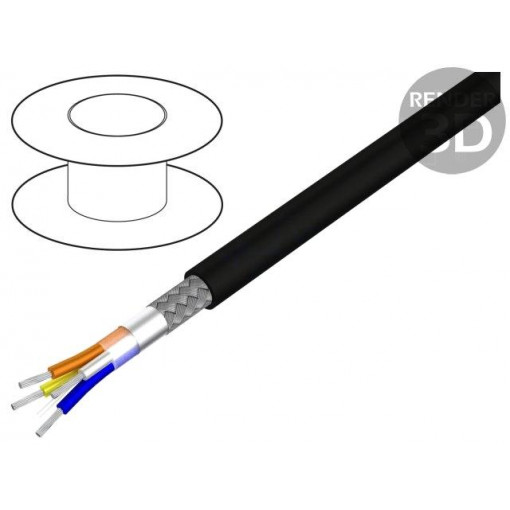 74007 BK002; Wire; S/FTP,Alpha Essential Flexing Ethernet; 5e; stranded; Cu; ALPHA WIRE