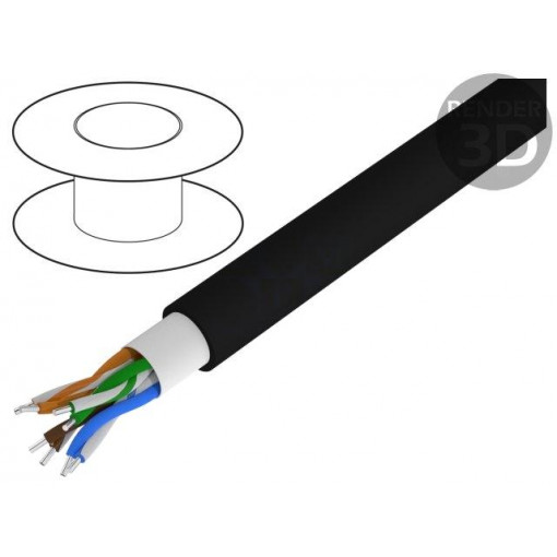 74009 BK002; Wire; U/UTP,Alpha Essential Flexing Ethernet; 5e; solid; Cu; PVC; ALPHA WIRE