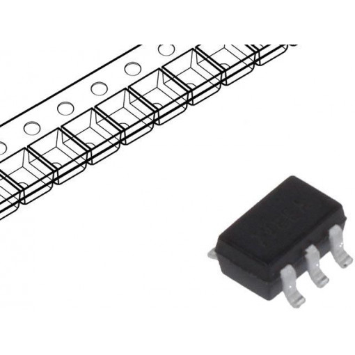 74AHCT1G14SE-7; IC: digital; inverter,Schmitt trigger; Channels: 1; IN: 1; SMD; DIODES INCORPORATED