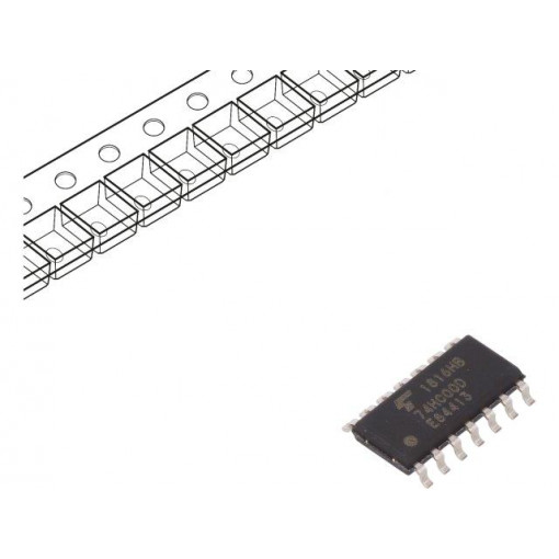74HC00D(BJ); IC: digital; NAND; Channels: 4; IN: 2; C²MOS; SMD; SO14; Series: HC; TOSHIBA 74HC00D(BJ); IC: digital; NAND; Channels: 4; IN: 2; C²MOS; SMD; SO14; Series: HC; TOSHIBA