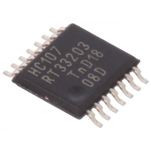 74HC107PW.112; IC: digital; JK flip-flop; Channels: 2; IN: 4; HC; SMD; TSSOP14; NEXPERIA 74HC107PW.112; IC: digital; JK flip-flop; Channels: 2; IN: 4; HC; SMD; TSSOP14; NEXPERIA