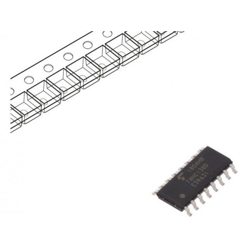 74HC138D(BJ); IC: digital; 3-to-8 lines,decoder; C²MOS; SMD; SO16; Series: HC; TOSHIBA 74HC138D(BJ); IC: digital; 3-to-8 lines,decoder; C²MOS; SMD; SO16; Series: HC; TOSHIBA