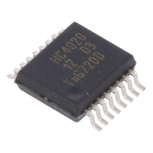 74HC4020DB.112; IC: digital; 14bit,binary counter; Series: HC; SMD; SSOP16; NEXPERIA 74HC4020DB.112; IC: digital; 14bit,binary counter; Series: HC; SMD; SSOP16; NEXPERIA