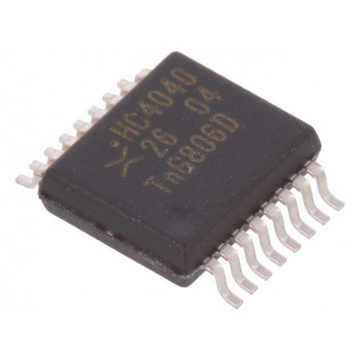 74HC4040DB.112; IC: digital; 12bit,binary counter; IN: 1; Series: HC; SMD; SSOP16; NEXPERIA 74HC4040DB.112; IC: digital; 12bit,binary counter; IN: 1; Series: HC; SMD; SSOP16; NEXPERIA