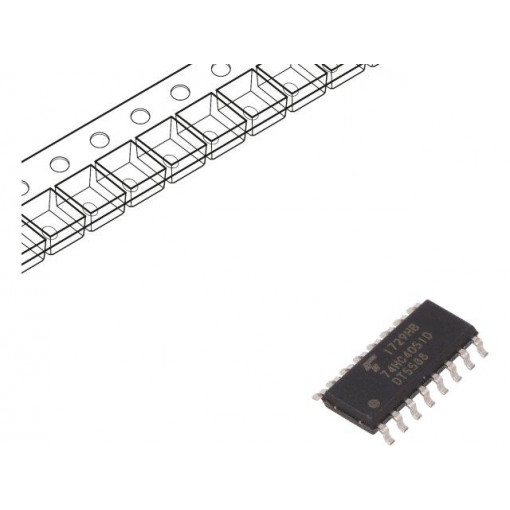 74HC4051D(BJ); IC: digital; demultiplexer/multiplexer; Channels: 1; C²MOS; SMD; TOSHIBA