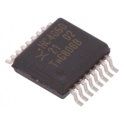 74HC4060DB.112; IC: digital; divider,counter; Series: HC; SMD; SSOP16; Package: tube; NEXPERIA 74HC4060DB.112; IC: digital; divider,counter; Series: HC; SMD; SSOP16; Package: tube; NEXPERIA