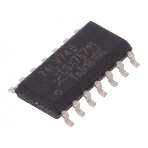 74LV74D.112; IC: digital; D flip-flop; Channels: 2; LV; SMD; SO14; Package: tube; NEXPERIA
