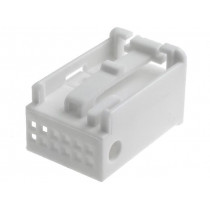 ; Housing cap; plug; Quadlock 12pin; white; Works with: 770010; 4CARMEDIA