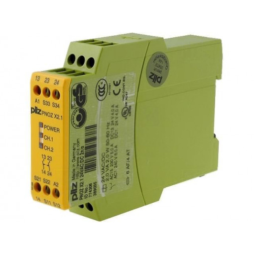 774306; Module: safety relay; Series: PNOZ X2.1; 24VDC; 24VAC; IN: 2; OUT: 2; PILZ