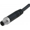 LTW8-03AMMM-SL7A02; Connector: M8; 2m; male; PIN: 3; straight; plug; 3A; IP67; 60V; AMPHENOL