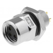 LTW8-03PFFS-SH7001; Connector: M8; female; PIN: 3; for panel mounting,rear side nut; AMPHENOL