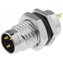 LTW8-03PMMS-SF7001; Connector: M8; male; PIN: 3; for panel mounting,front side nut; AMPHENOL