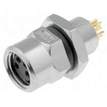 LTW8-04PFFS-SH7001; Connector: M8; female; PIN: 4; for panel mounting,rear side nut; AMPHENOL