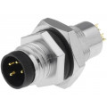 LTW8-04PMMS-SH7001; Connector: M8; male; PIN: 4; for panel mounting,rear side nut; AMPHENOL