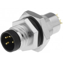 LTW8-04PMMS-SH7001; Connector: M8; male; PIN: 4; for panel mounting,rear side nut; AMPHENOL