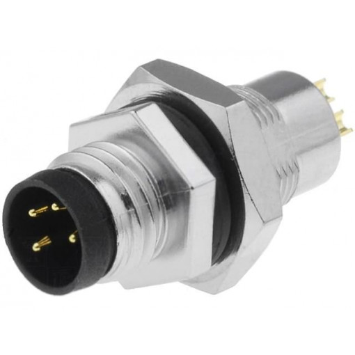 LTW8-04PMMS-SH7001; Connector: M8; male; PIN: 4; for panel mounting,rear side nut; AMPHENOL
