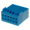 ; Connector housing; plug; Quadlock; PIN: 12; blue; 4CARMEDIA
