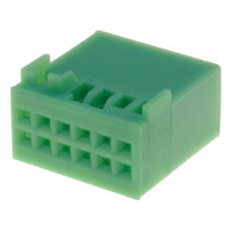 ; Connector housing; plug; Quadlock; PIN: 12; green; 4CARMEDIA
