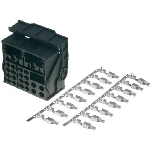 ; Kit; plug; Quadlock; PIN: 16; black; Car model: VW 2011->; 4CARMEDIA