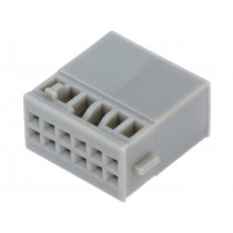 ; Connector housing; plug; Quadlock; PIN: 12; white; 4CARMEDIA