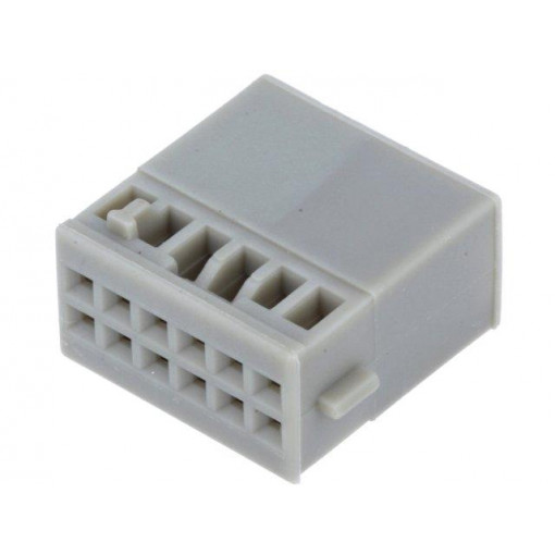 ; Connector housing; plug; Quadlock; PIN: 12; white; 4CARMEDIA