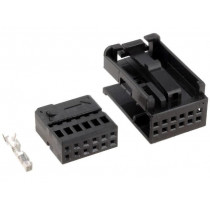 ; Connector housing; plug; Quadlock; black; 12 pins; 4CARMEDIA
