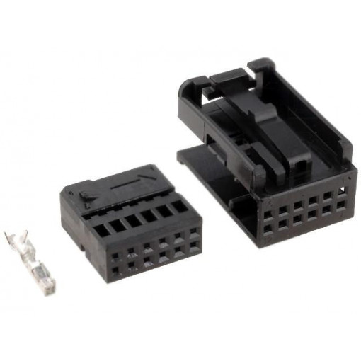 ; Connector housing; plug; Quadlock; black; 12 pins; 4CARMEDIA