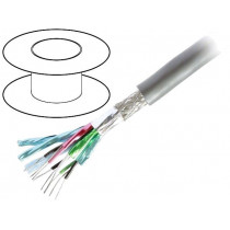 8164 060100; Wire; RS232,RS422; stranded; Cu; PVC; chrome; 30m; 300V; 100Ω; BELDEN