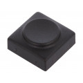 826.000.011; Button; rectangular; Colour: black; Mat: PA; 15.5x15.5mm; Marquardt