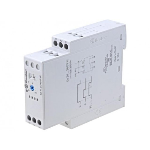 83.41.0.240.0000; Timer; 0,05s÷10days; SPDT; 250VAC/16A; 24÷240VAC; 24÷240VDC; DIN; FINDER