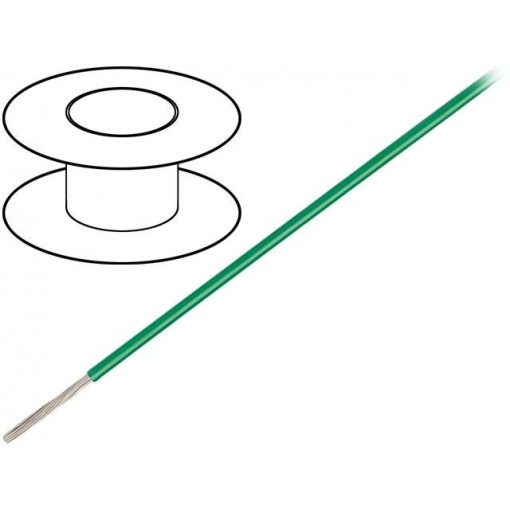 83005 005100; Wire; stranded; Cu; 0.35mm2; 22AWG; dark green; teflon; 30m; BELDEN