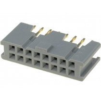 8516-4500PL; Socket; IDC; female; PIN: 16; straight; THT; gold-plated; 3A; 2.54mm; 3M