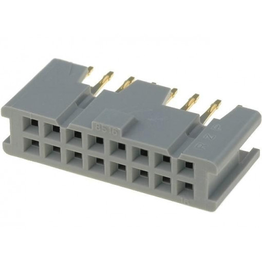 8516-4500PL; Socket; IDC; female; PIN: 16; straight; THT; gold-plated; 3A; 2.54mm; 3M