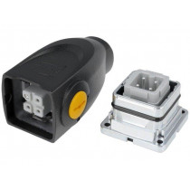 87082101419; Connector: HAN; male + female; plug + socket; Han-Yellock 10; HARTING