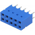 87606-805LF; Socket; wire-board; female; DUBOX; 2.54mm; PIN: 10; THT; 2A; straight; AMPHENOL