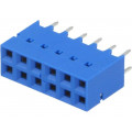 87606-806LF; Socket; wire-board; female; DUBOX; 2.54mm; PIN: 12; THT; 2A; straight; AMPHENOL