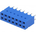 87606-807LF; Socket; wire-board; female; DUBOX; 2.54mm; PIN: 14; THT; 2A; straight; AMPHENOL