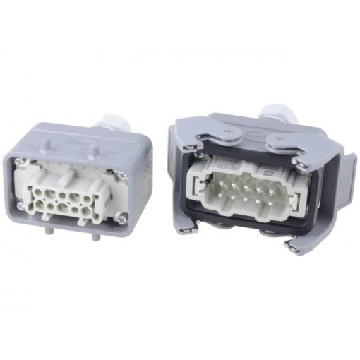 87848110032; Connector: HAN; male + female; plug +plug; Han Kit; PIN: 10; 10+PE; HARTING