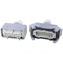87848110033; Connector: HAN; male + female; plug +plug; Han Kit; PIN: 16; 16+PE; HARTING