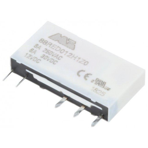 88RED012H1Z0; Relay: electromagnetic; SPDT; Ucoil: 12VDC; 6A/250VAC; 6A/30VDC; 6A; MORSETTITALIA